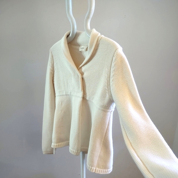 Ba&sh Ivory Cardigan Empire Waist Sweater size 2 - Picture 4 of 12